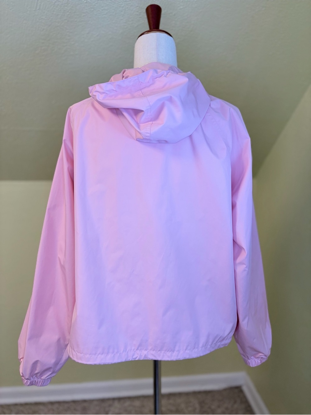 Lauren Ralph Lauren Pink Hooded Rain Jacket Windbreaker Goldtone Hardware Large - Picture 3 of 9